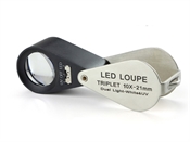 Lup 10x - 21 mm. LED & UV-lys